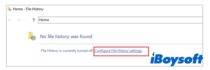 configure File History