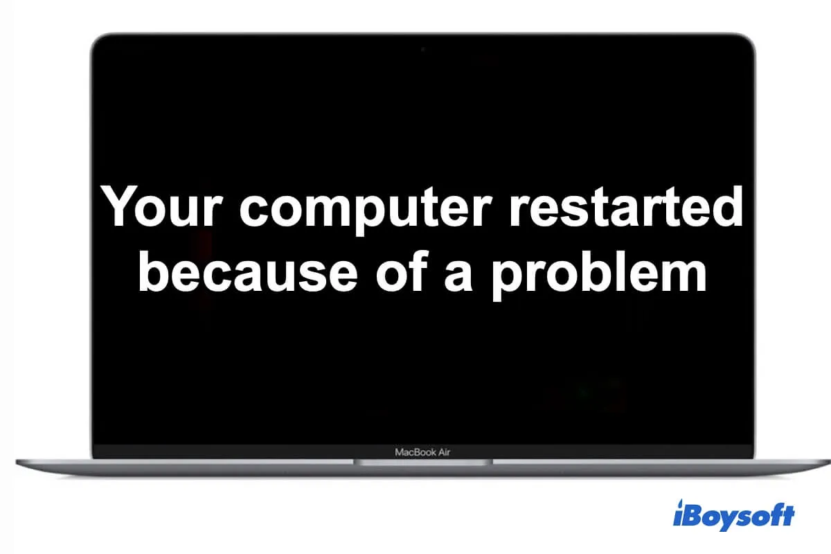 Your computer started because of a problem