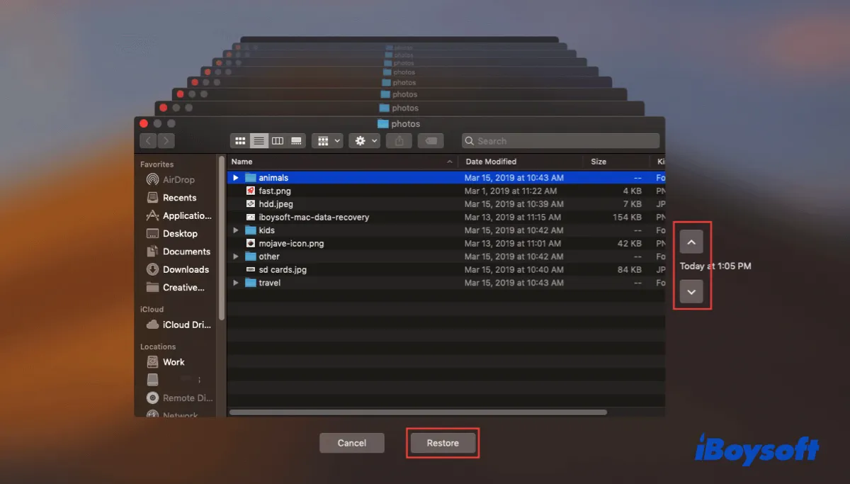 use Time Machine backups to undo permanently deleted files