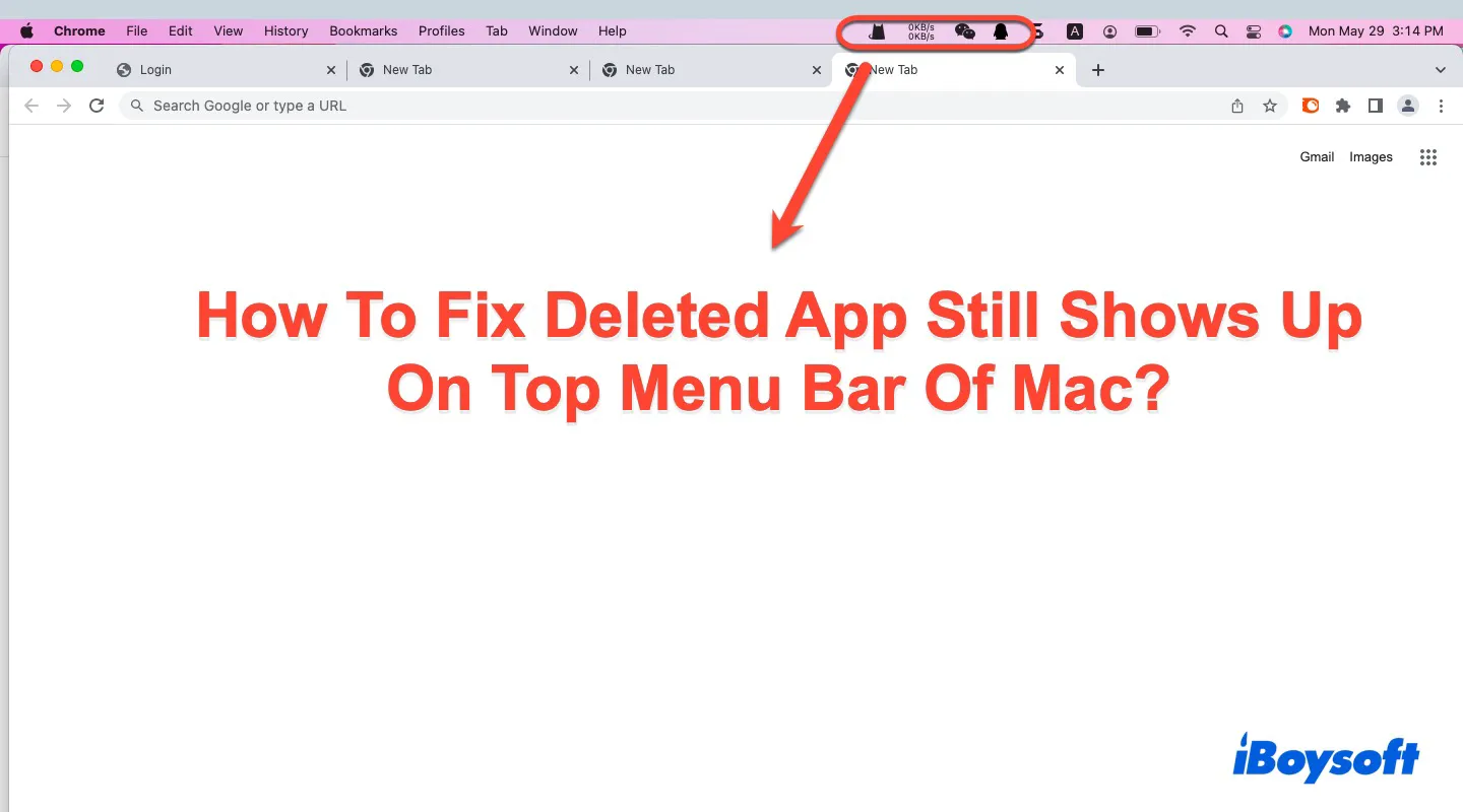 Comment réparer le problème d'une application supprimée qui continue d'apparaître dans la barre de menu du Mac