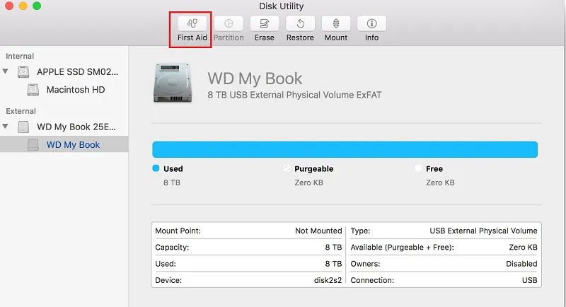 Comment résoudre le problème de non-montage du disque dur externe sur les systèmes d'exploitation macOS Sonoma Ventura Monterey Big Sur