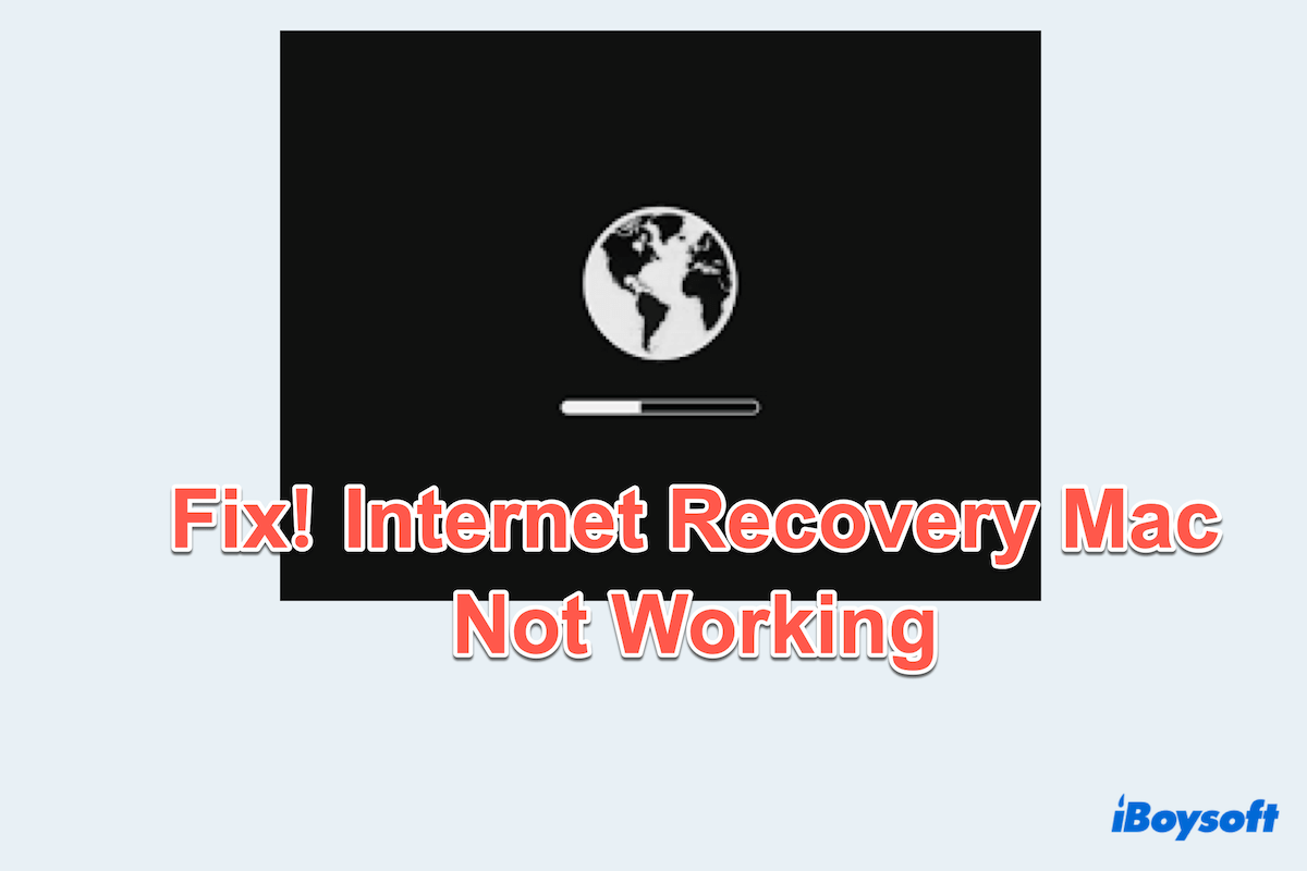 Internet Recovery do Mac não está Funcionando
