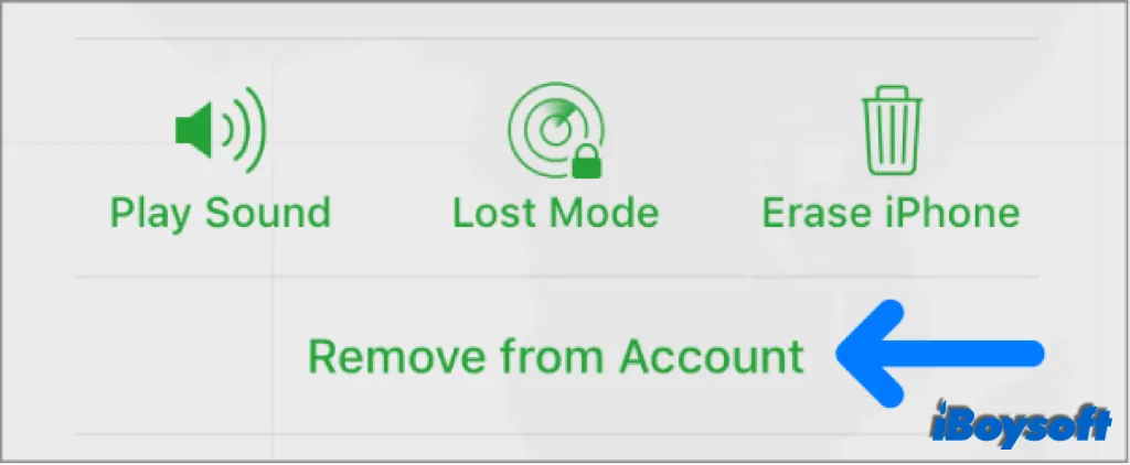 remove from account via iCloud