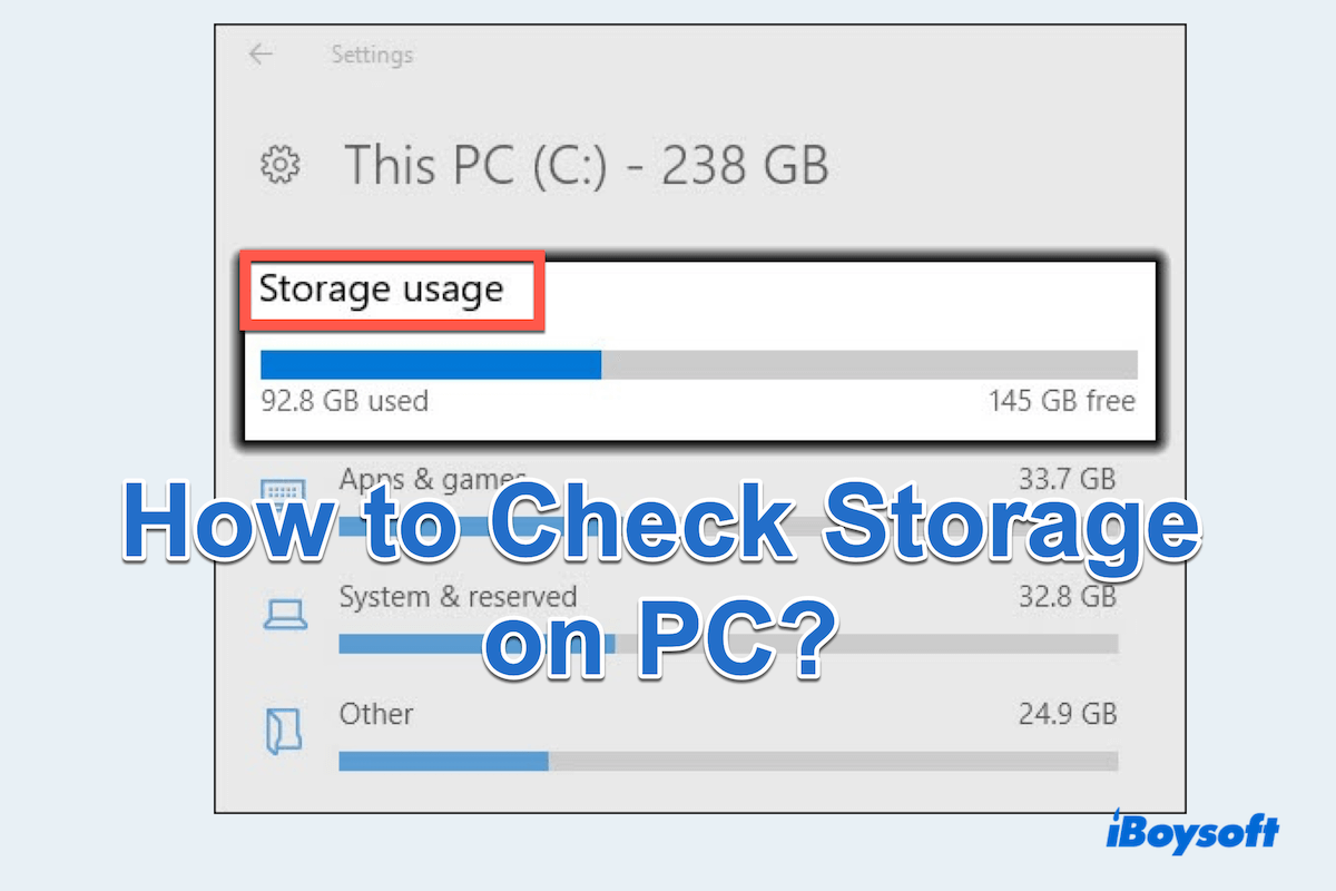 How to Check Storage on Windows?