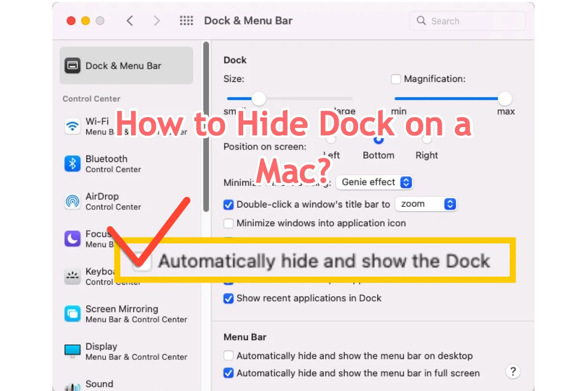 Wie man das Dock auf einem Mac ausblendet