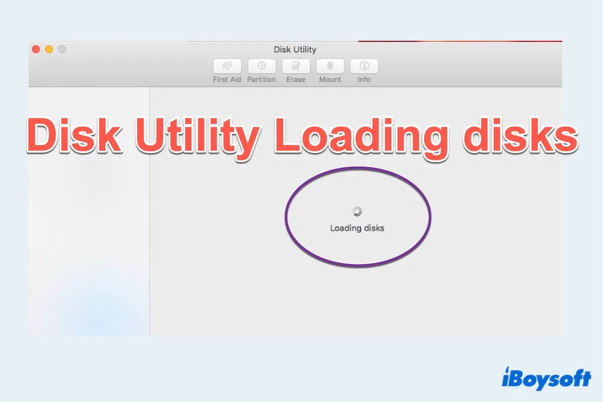 resumen de Mac Disk Utility no carga