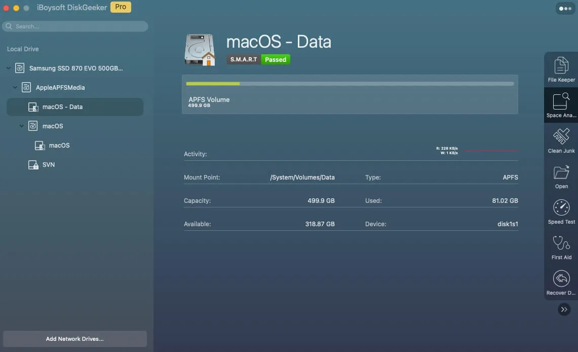 Mac analysieren, um große Dateien zu entfernen