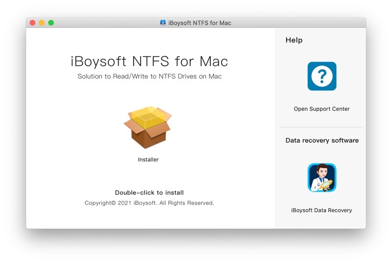 install iBoysoft NTFS for Mac on Mac