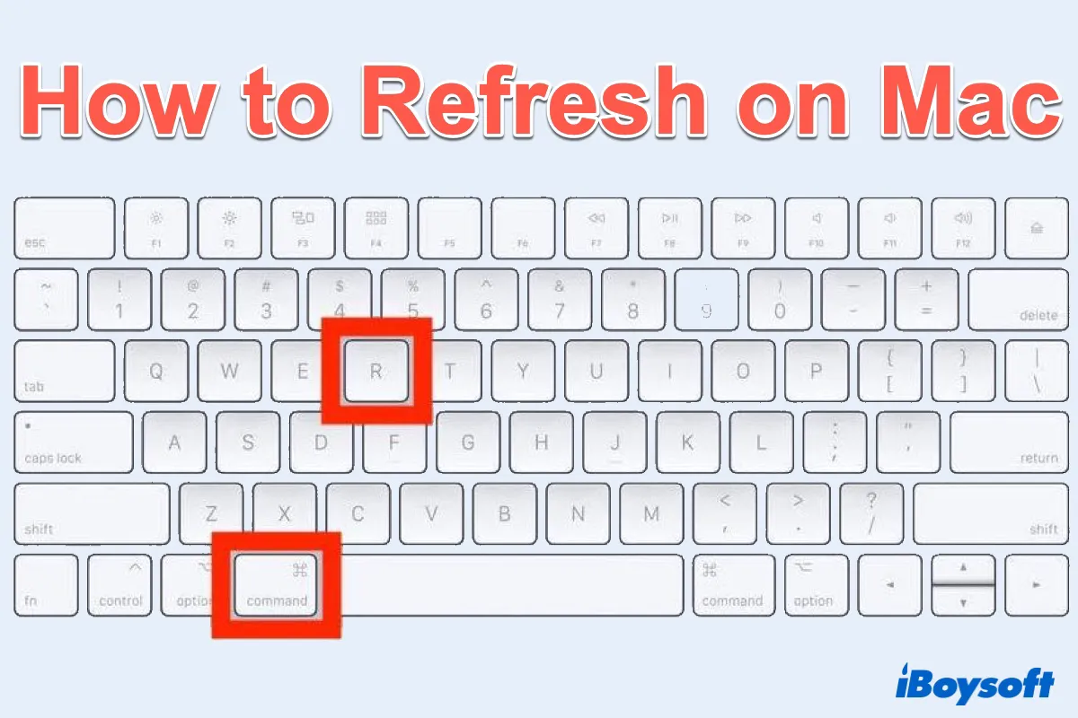 how to refresh on Mac