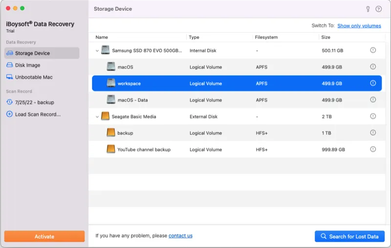 recover emptied Trash using iBoysoft Data Recovery for Mac
