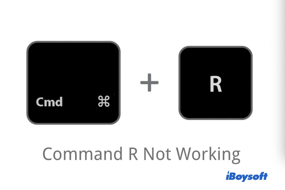 die Tasten Command und R funktionieren nicht auf dem Mac