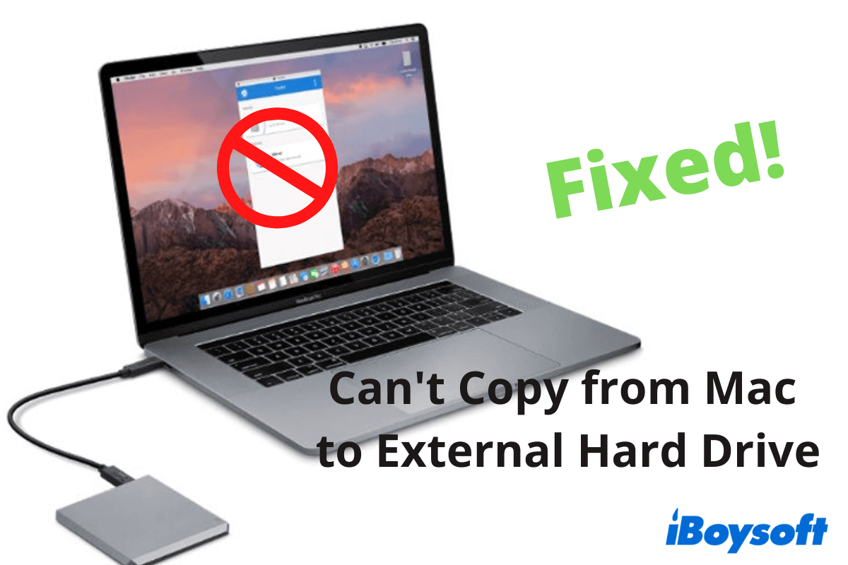 Kopieren vom Mac auf externe Festplatte nicht möglich