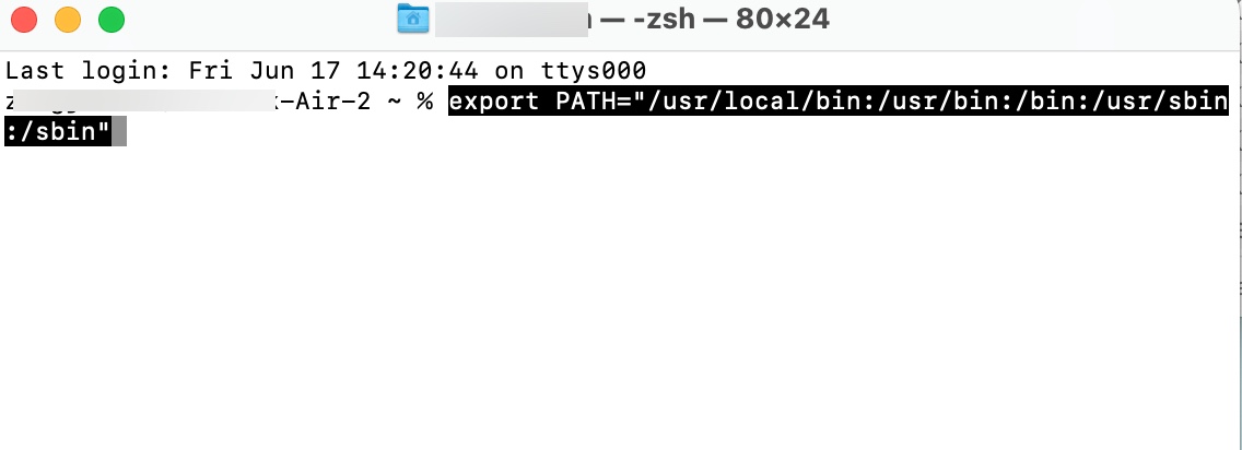 Setzen Sie PATH als Standardpfad für macOS