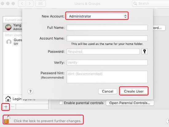 Ein neues Admin Konto auf dem Mac erstellen