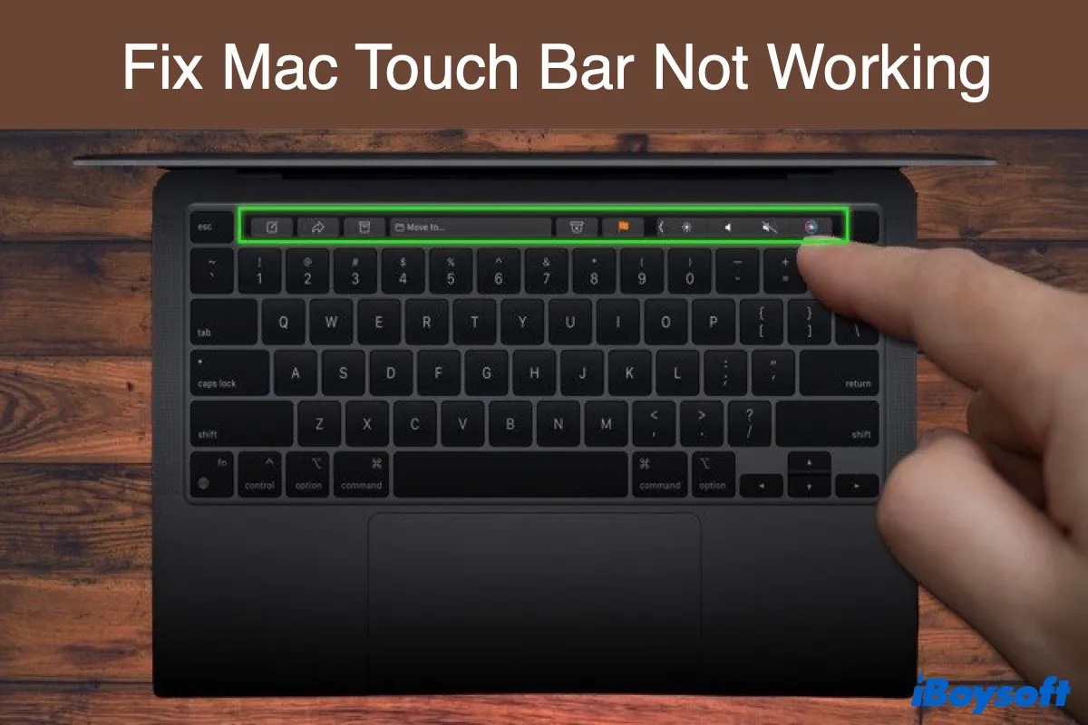 Behebung der nicht funktionierenden Mac Touch Bar 