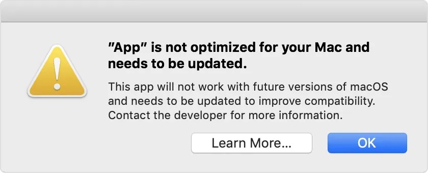 32 Bit Apps funktionieren nicht unter macOS Monterey