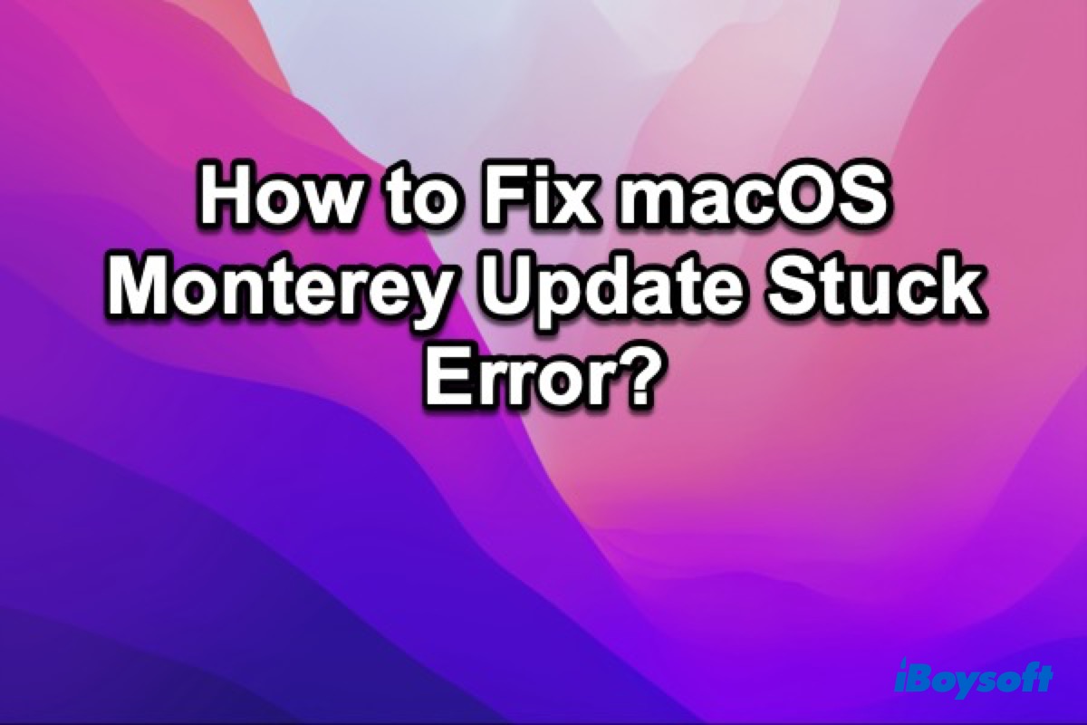 macOS Monterey Update bleibt stecken