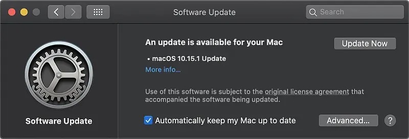 mac update verfügbar