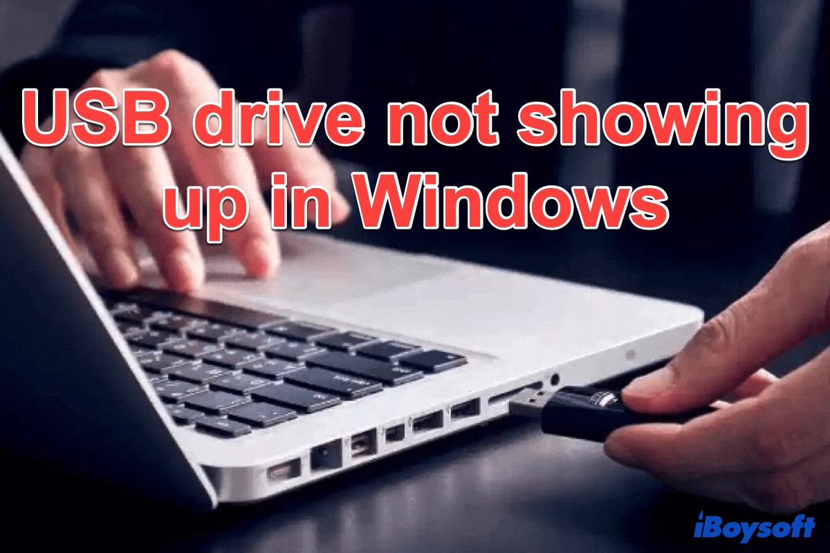 USB Flash Laufwerke in Windows nicht angezeigt werden
