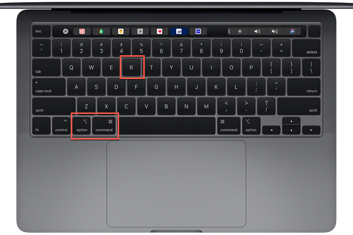 Tastaturtasten zum Starten des Mac im Wiederherstellungsmodus