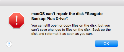 Das Festplatten Dienstprogramm kann diese Festplatte nicht reparieren