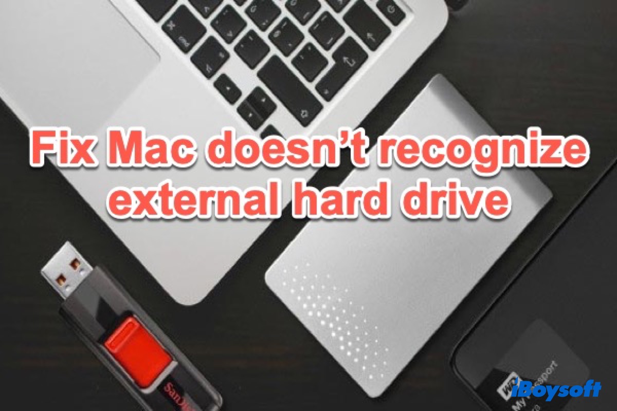 Reparieren Sie dass der Mac die externe Festplatte nicht erkennt