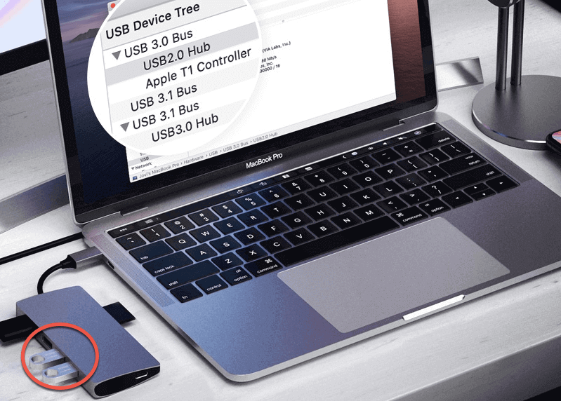 USB-Flash-Laufwerk wird auf dem Mac angezeigt