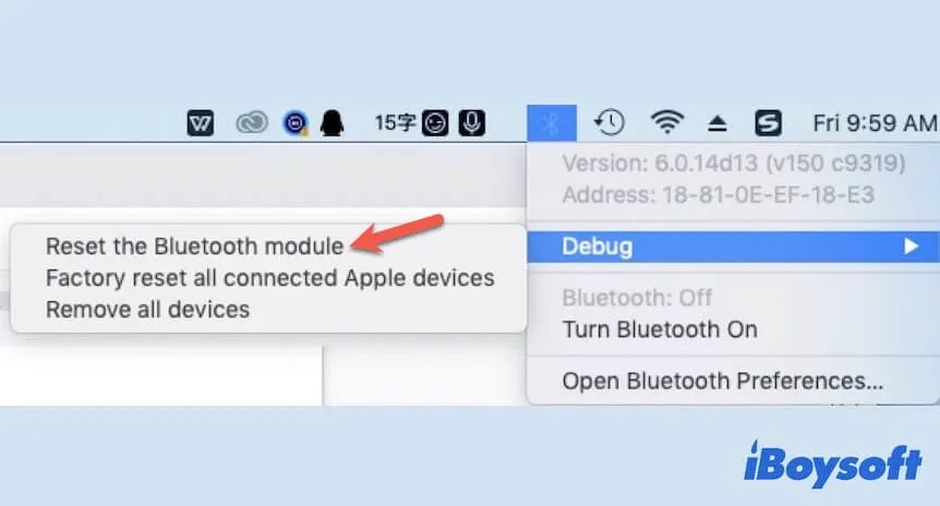 Bluetooth Modul zurücksetzen