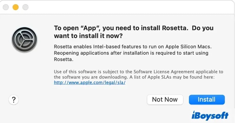 wie installiert man Rosetta auf dem m1 Mac