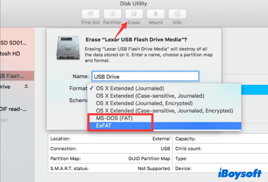format NTFS drive on Mac