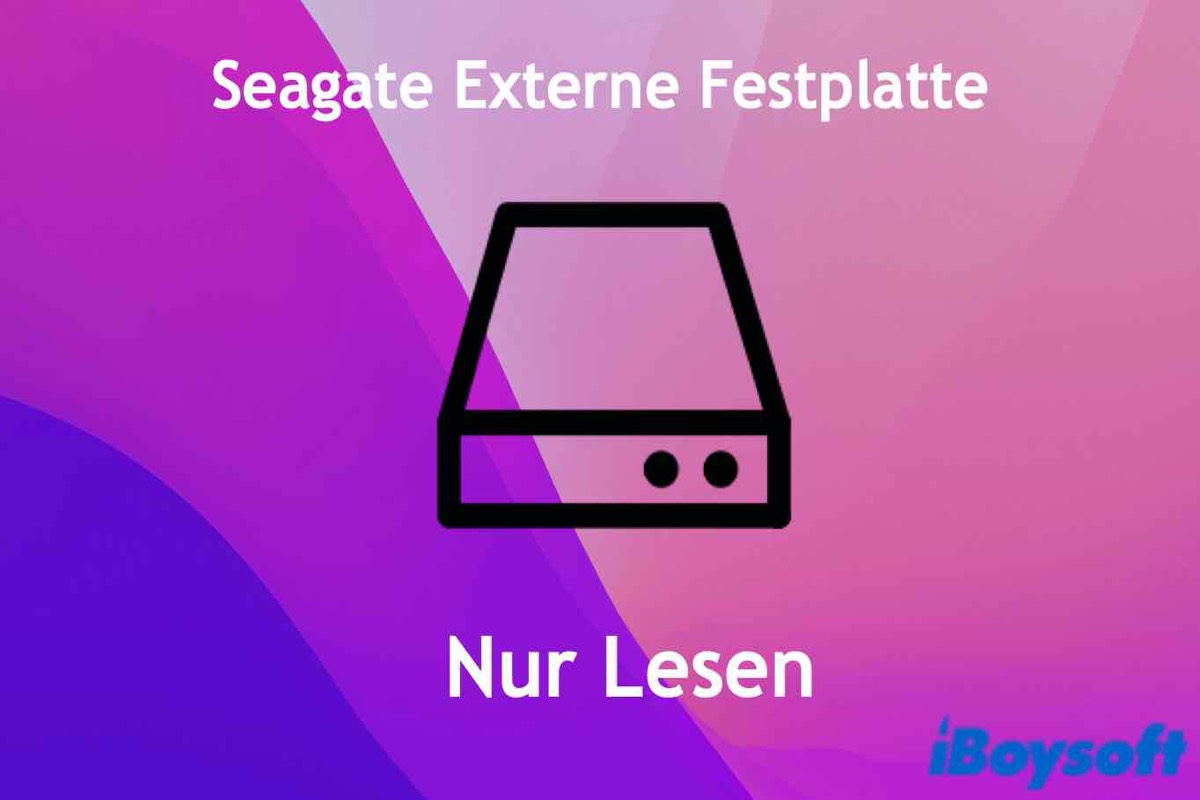 Wie Kann Ich Schreibschutz Von Seagate Externe Festplatte Auf Mac Aufheben 