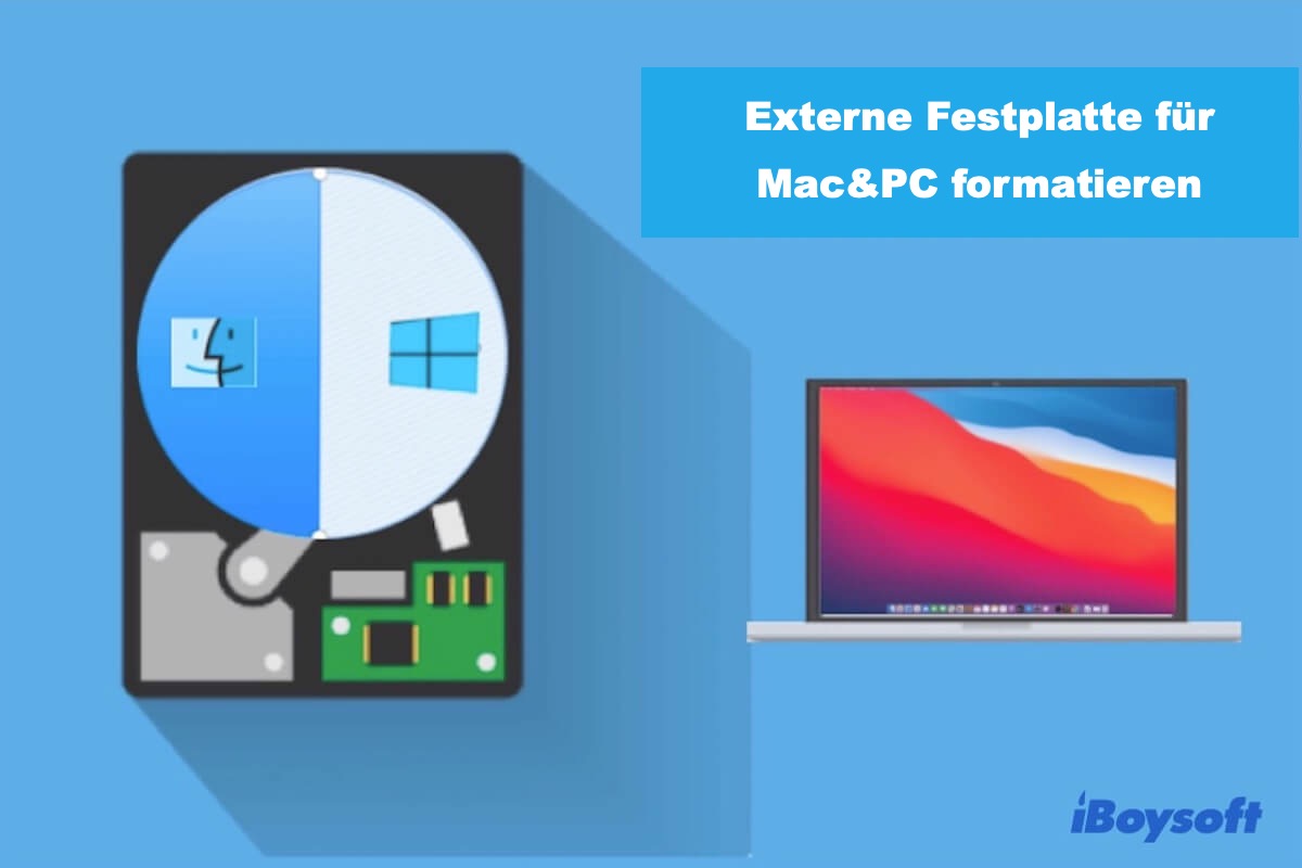 partitionieren Sie eine externe Festplatte für Mac und Windows PC