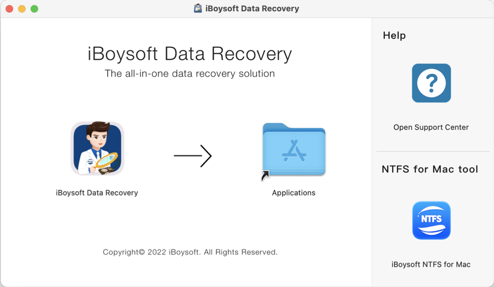 Installieren Sie iBoysoft Data Recovery um Daten von der nicht erkannten SSD wiederherzustellen