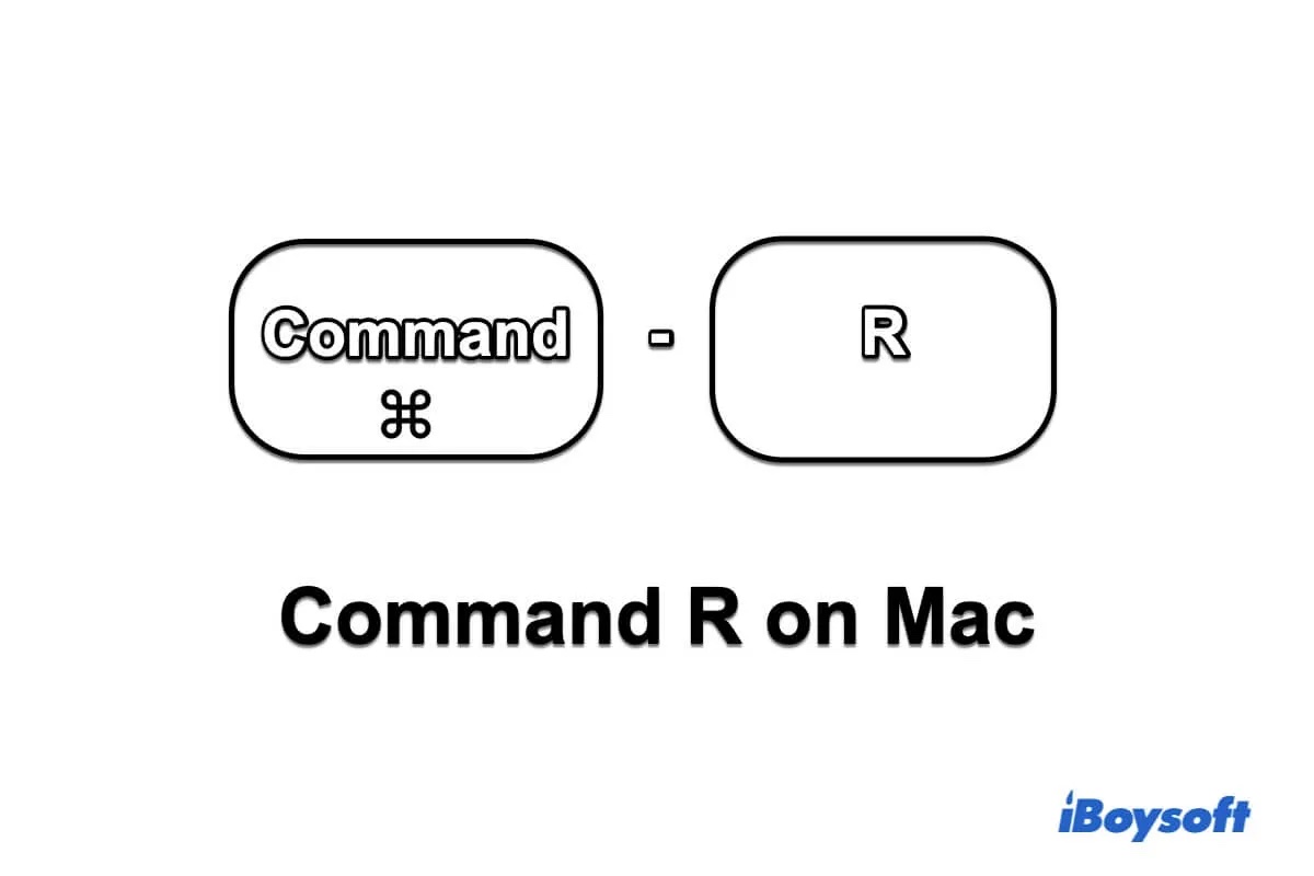Die Tastenkomnination Befehlstaste R auf dem Mac