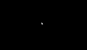 Schwarzer Bildschirm mit einem Pfeil Cursor