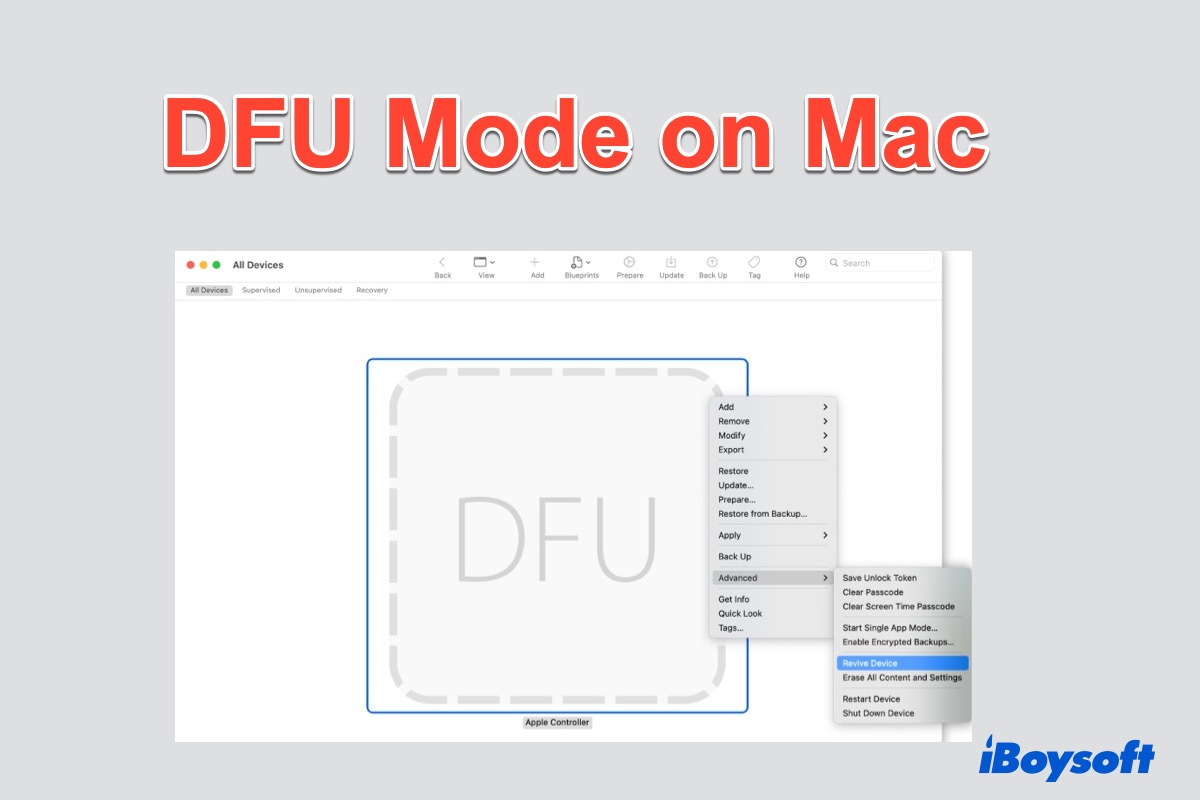 DFU Modus auf dem Mac