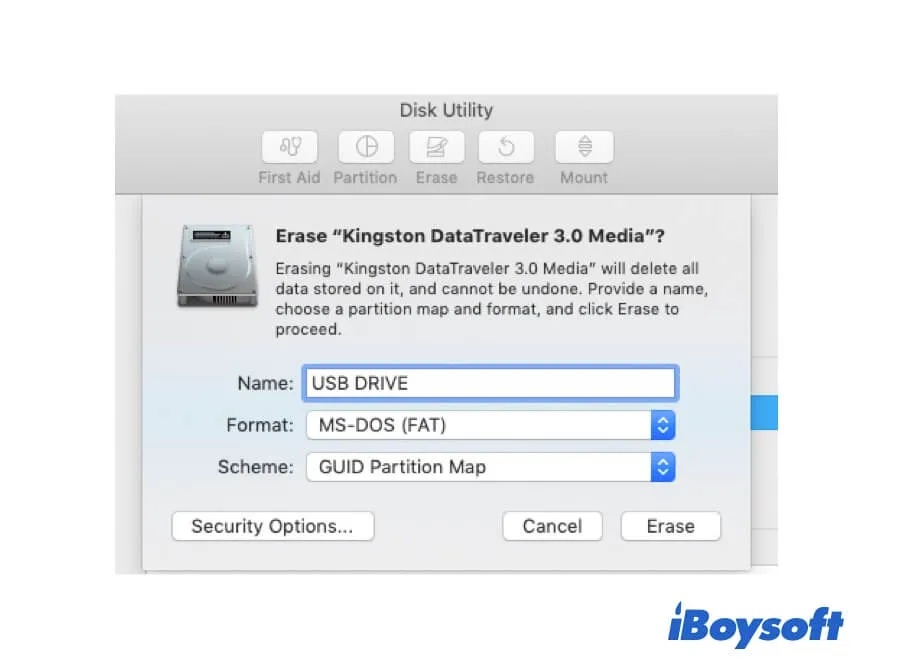 Wie formatiert man FAT32 USB auf dem Mac
