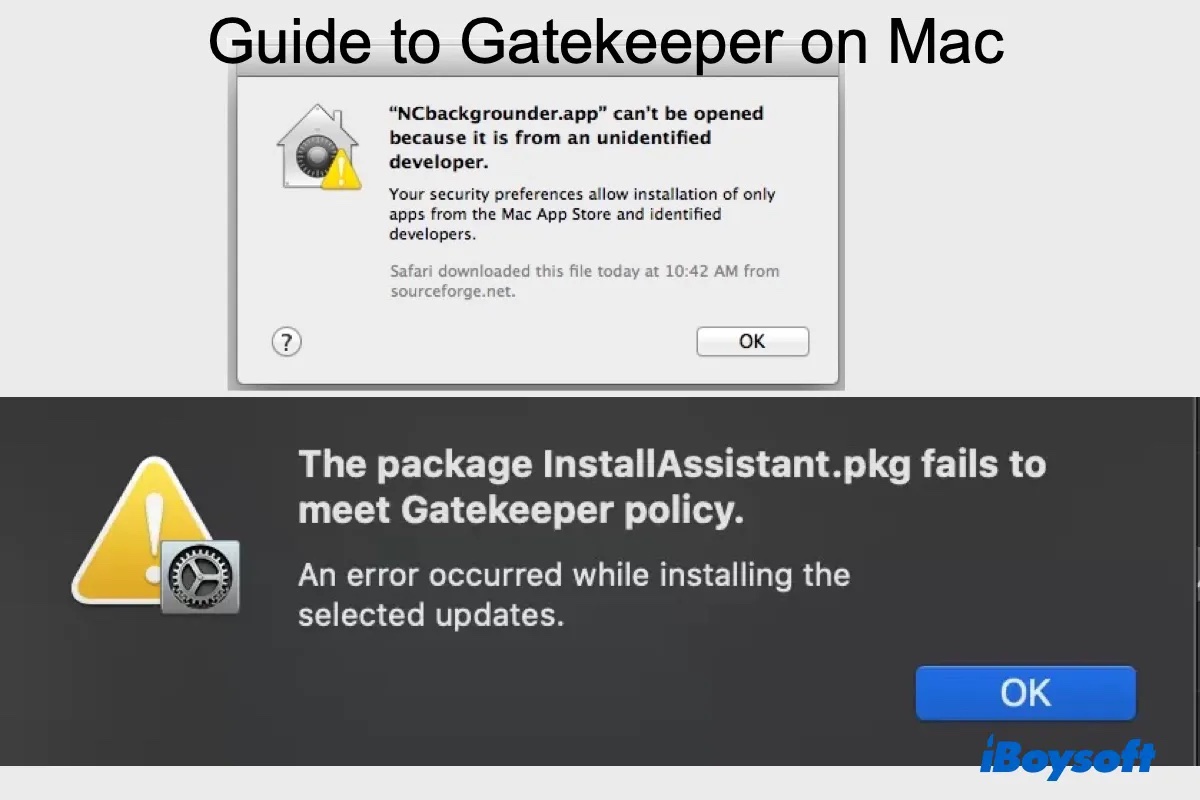 Die Anleitung von Gatekeeper auf dem Mac