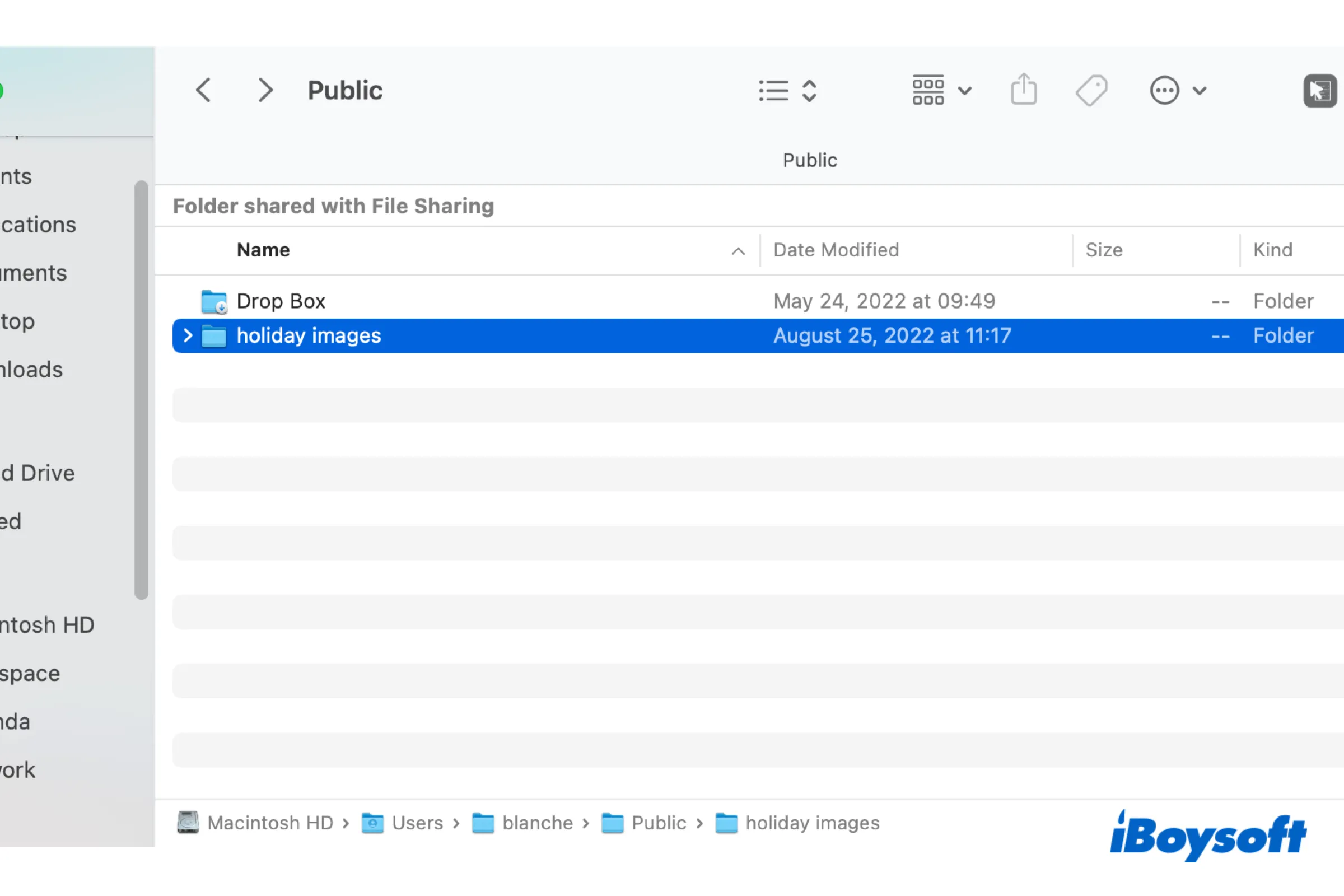 mac public folder
