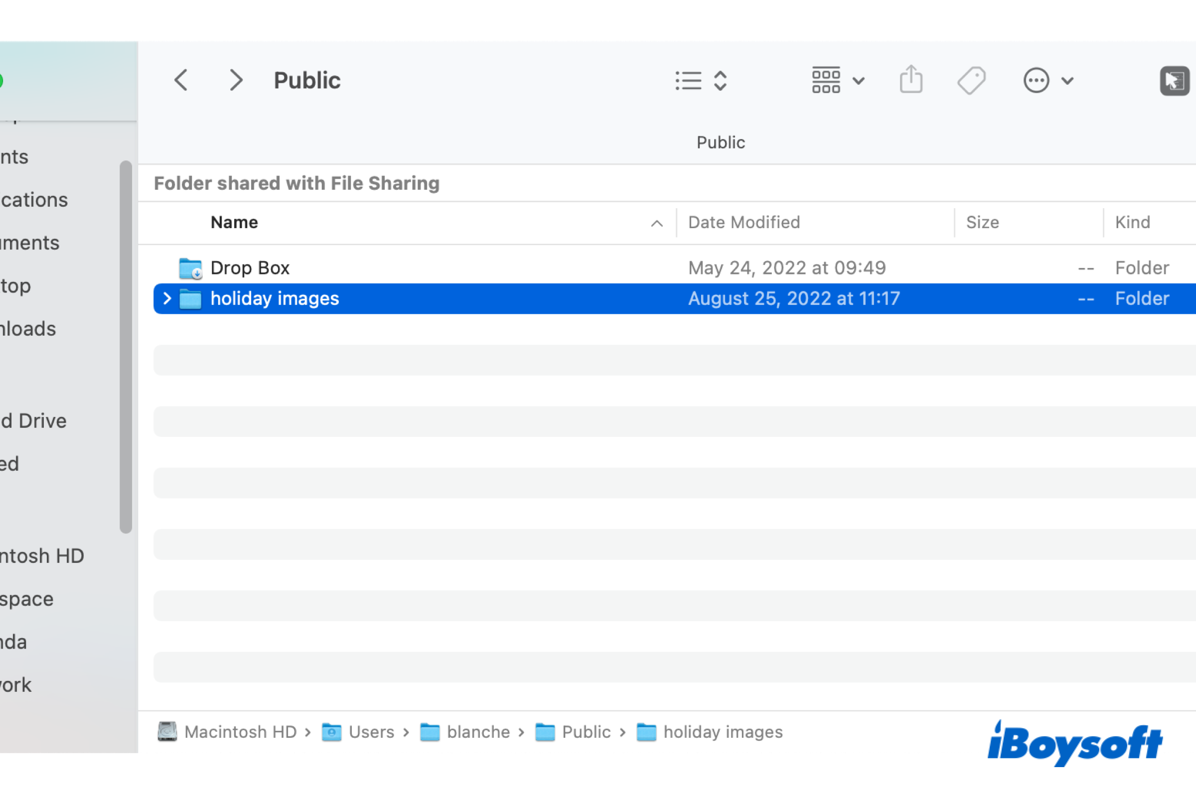 Summary Mac Public Folder 