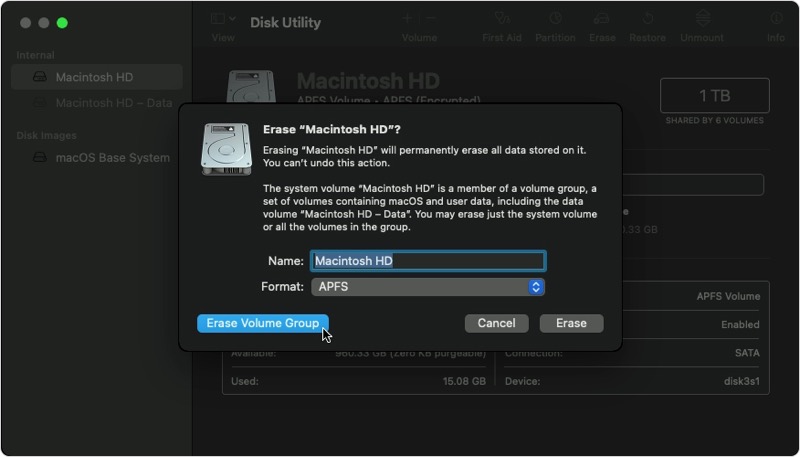 Macintosh HD löschen