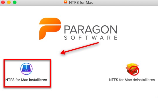 Installieren Sie Paragon NTFS for Mac