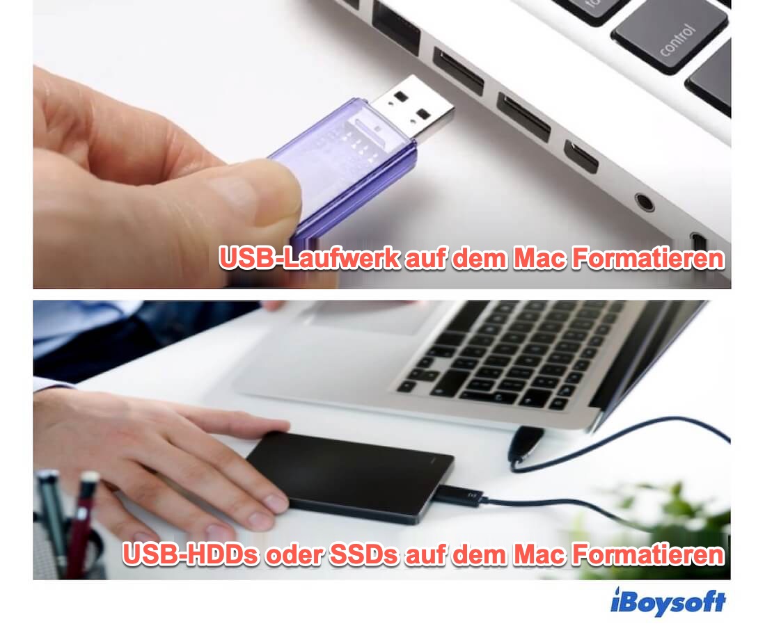 USB-Laufwerk auf dem Mac formatieren