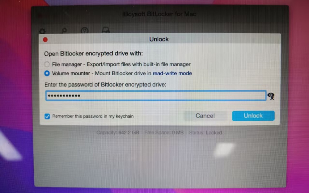 BitLocker diskimin kilidini açmak için parola gir