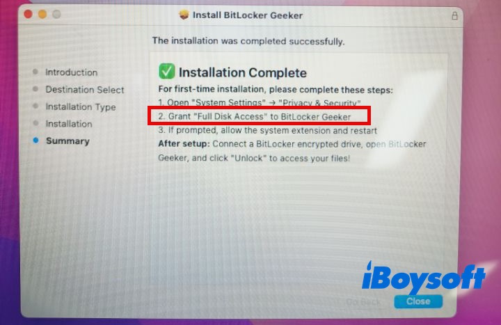 UUByte BitLocker Geeker için tam disk erişimi veriliyor