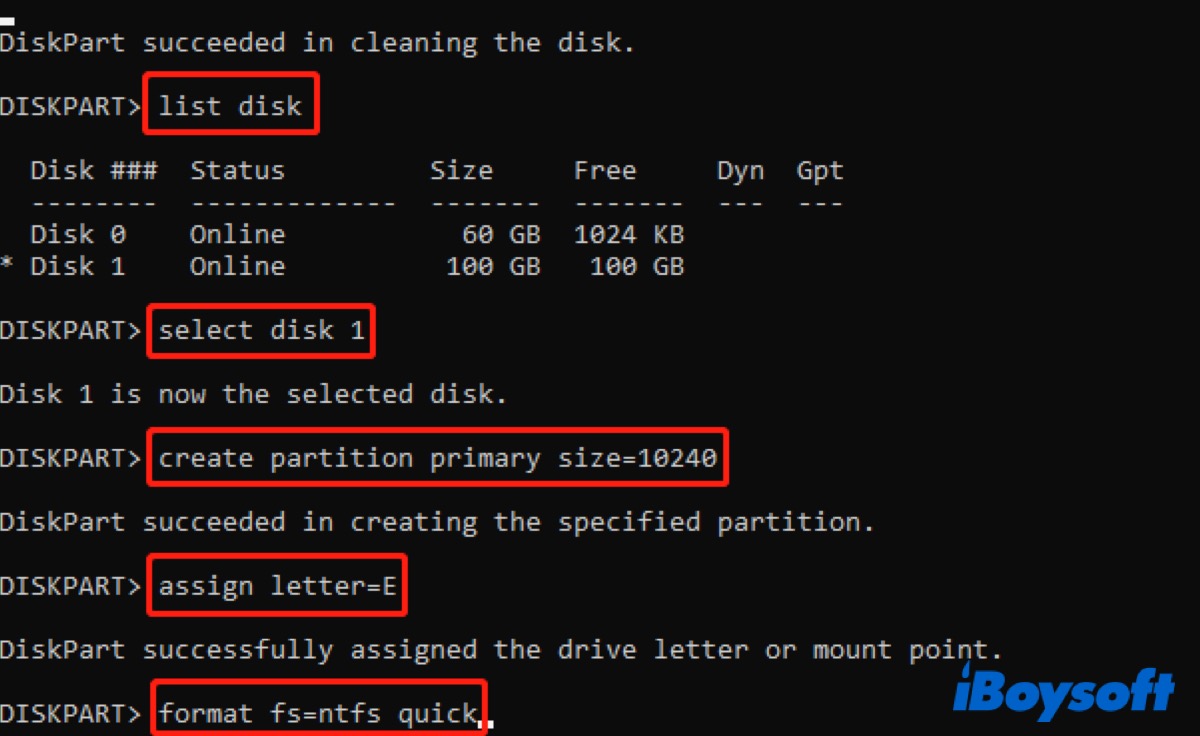 Format the partition