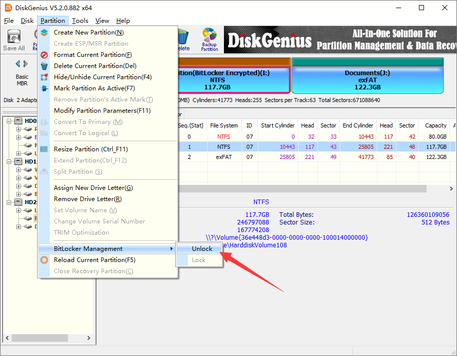 Recuperação BitLocker do DiskGenuis