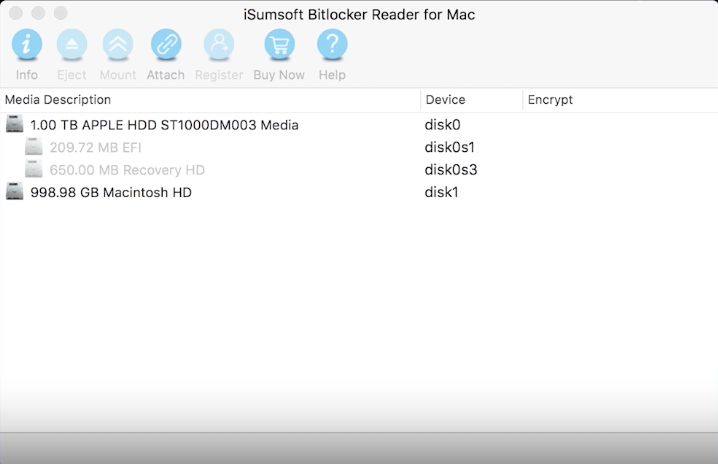 iSumsoft BitLocker Reader pour Mac