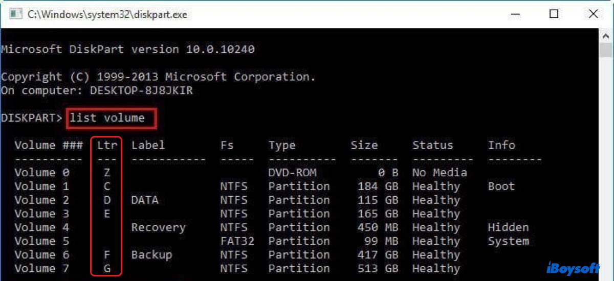 Get drive letter of the BitLocker drive and the output drive