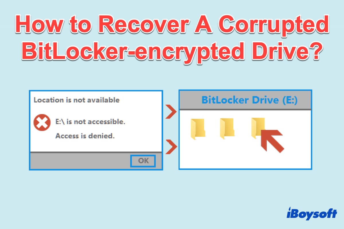 how to recover a corrupted BitLocker-encrypted drive